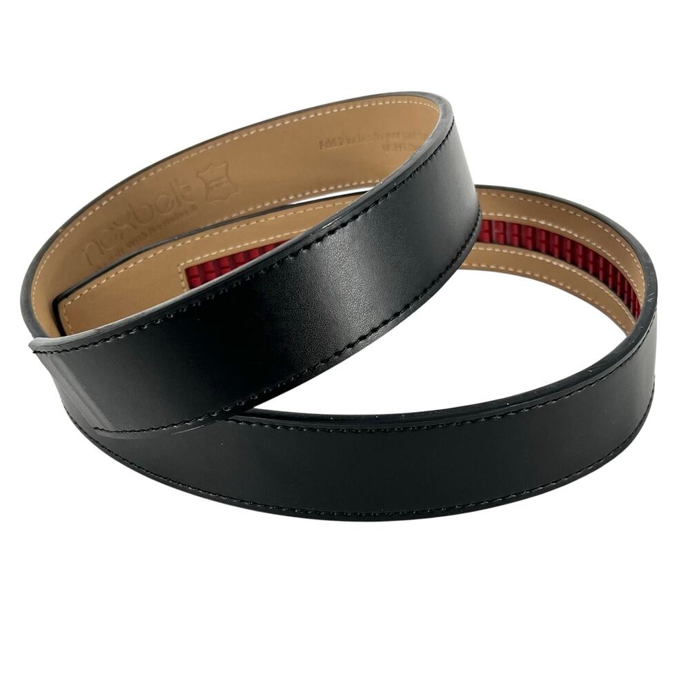 Nexbelt Black Leather Ratchet Belt Strap